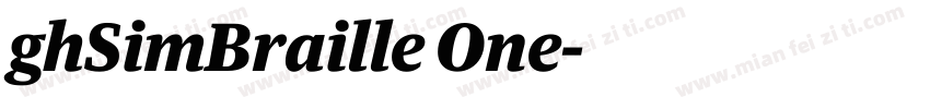 ghSimBraille One字体转换